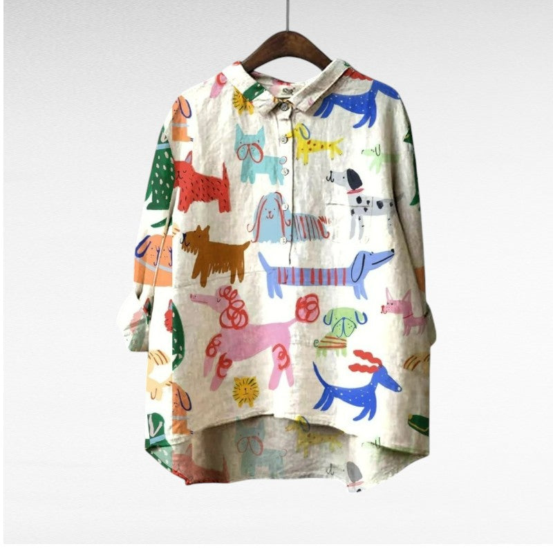 Ondine™ | Fun Animal Print Blouse
