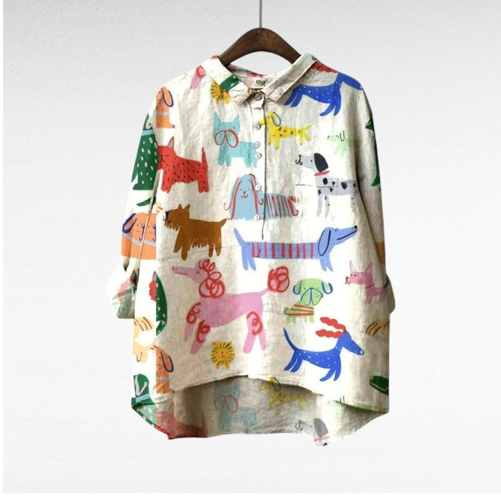 Ondine™ | Fun Animal Print Blouse