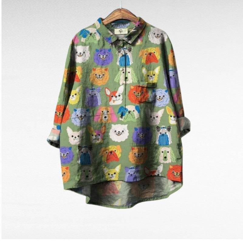 Lison™ | Playful Animal Print Blouse