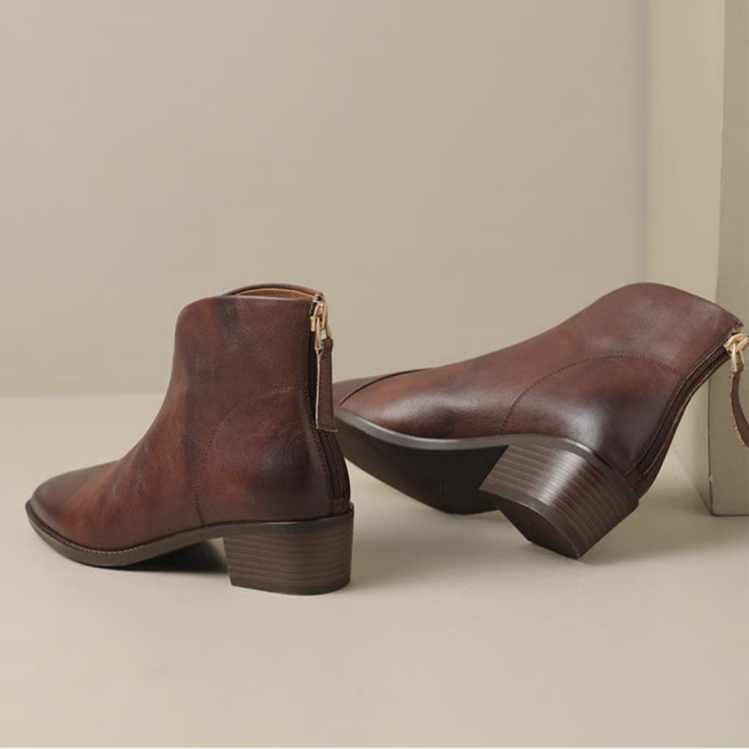 Kimberly | Luxury Ankle Boots with Low Heels