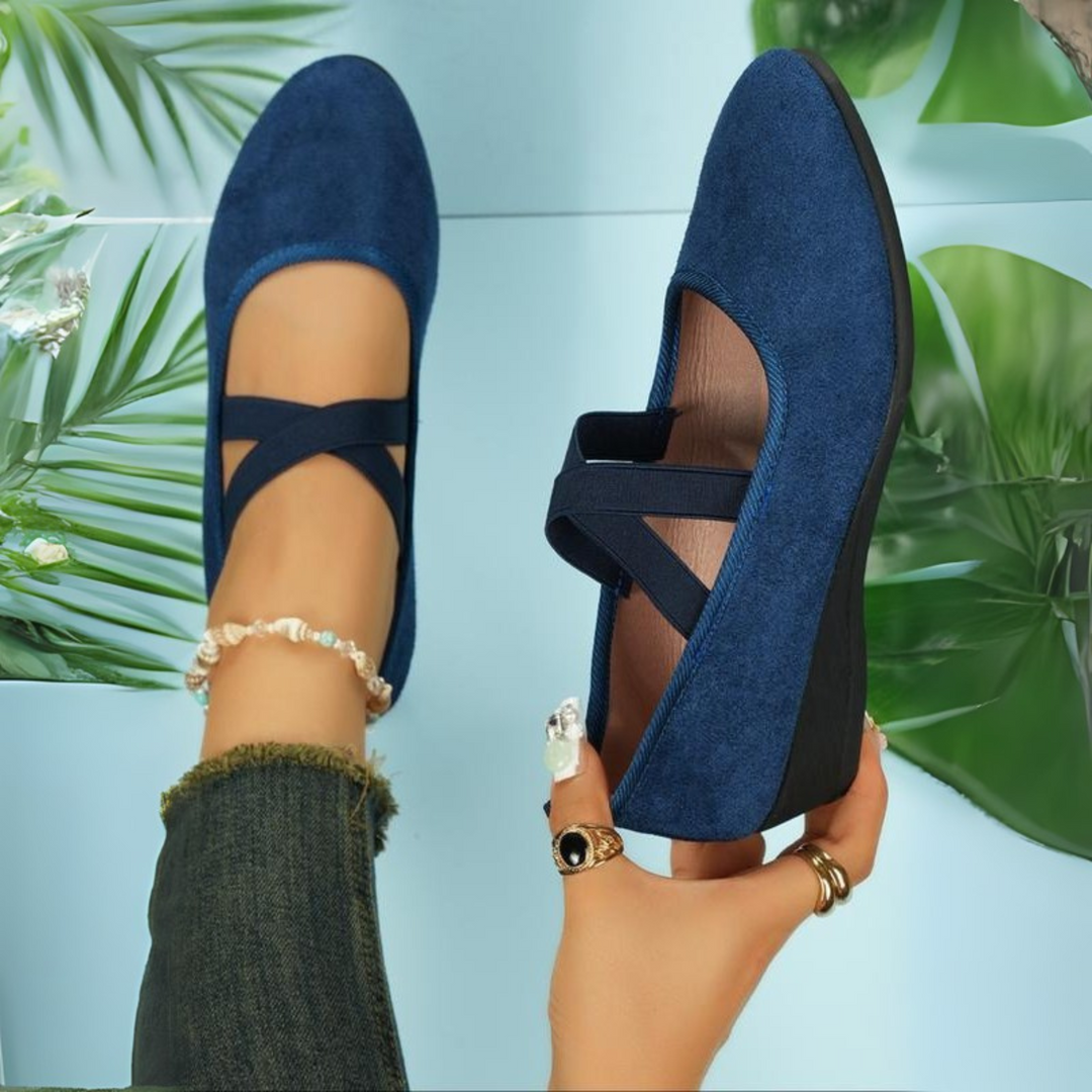 Closed Wedge Heel Flats