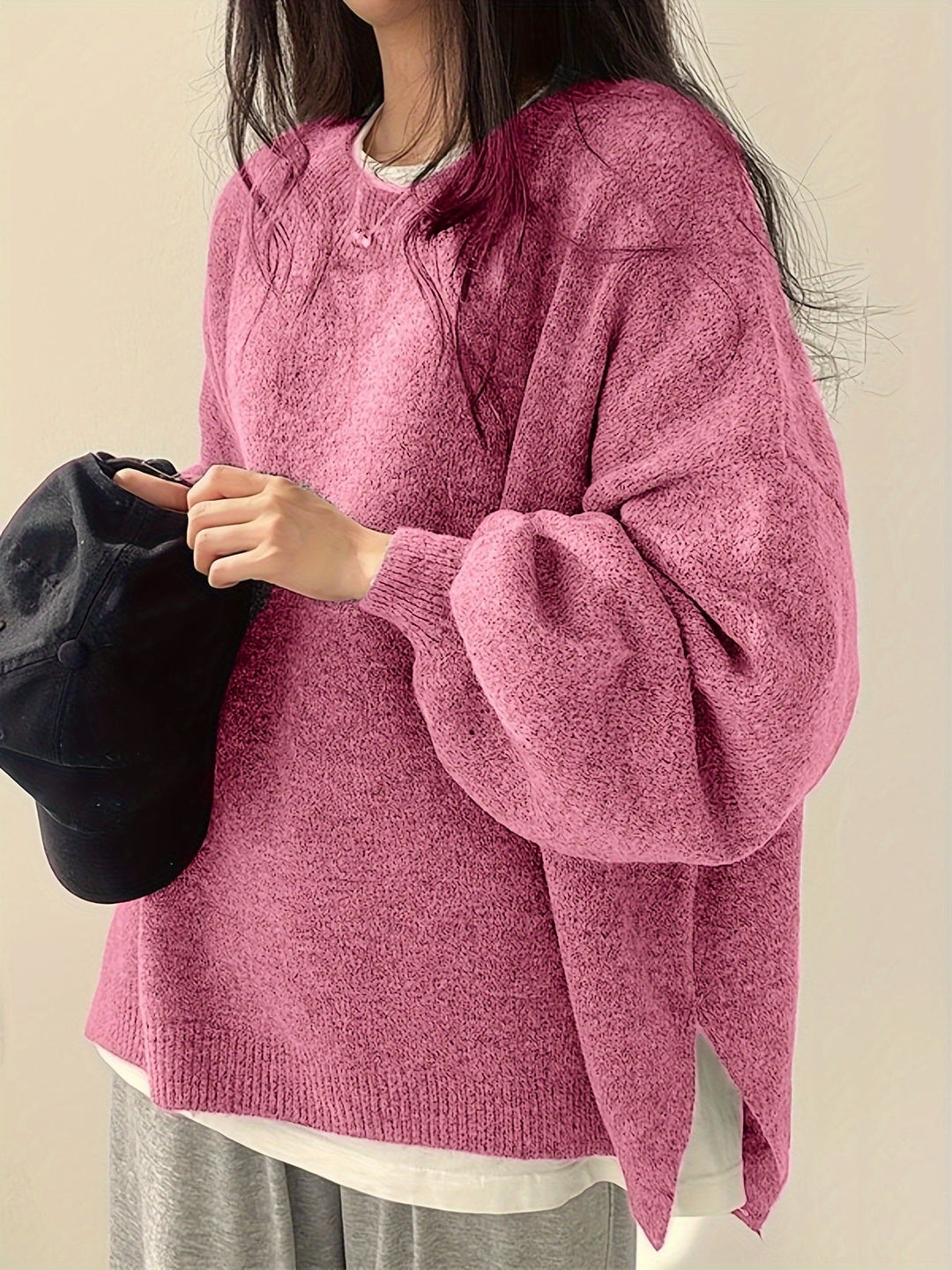 Monroe™ - CLASSIC CREW NECK LONG SLEEVE SWEATER