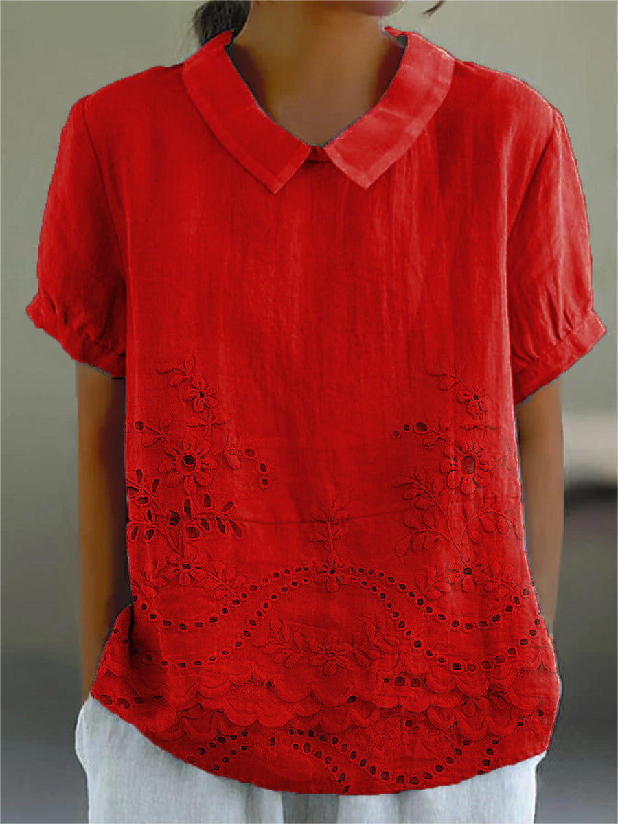 Lily™ | Floral Embroidered Shirt