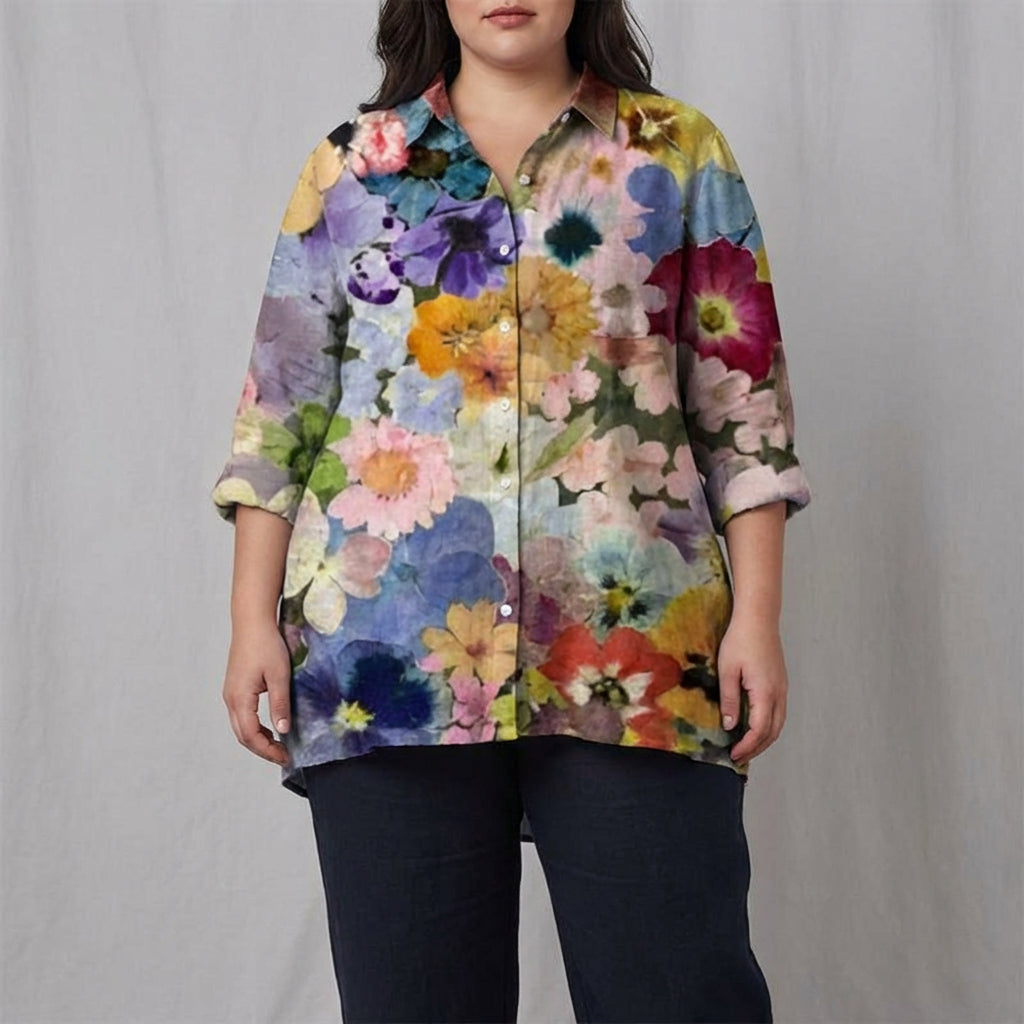 Élodie™ | Elegant Summer Linen Blouse