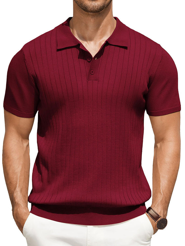 Dex - Casual Ribbed Knitted Polo | By Julian & Claire Toronto