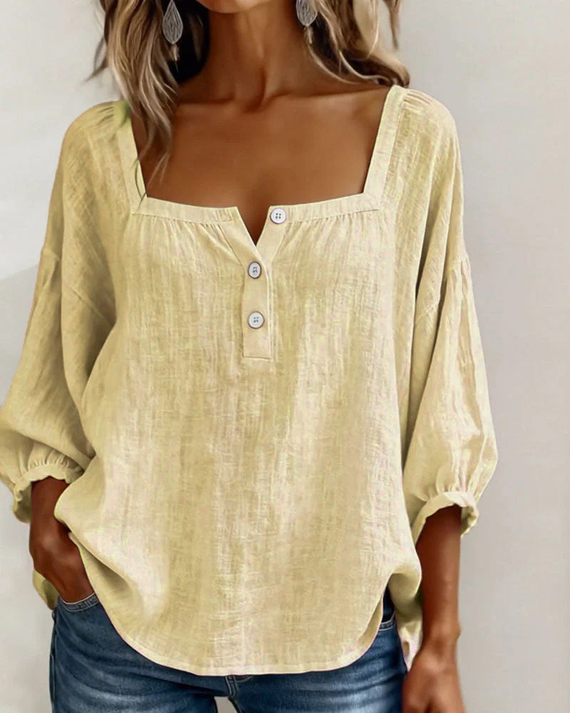 Sherri™ | Elegant Square Neck Blouse