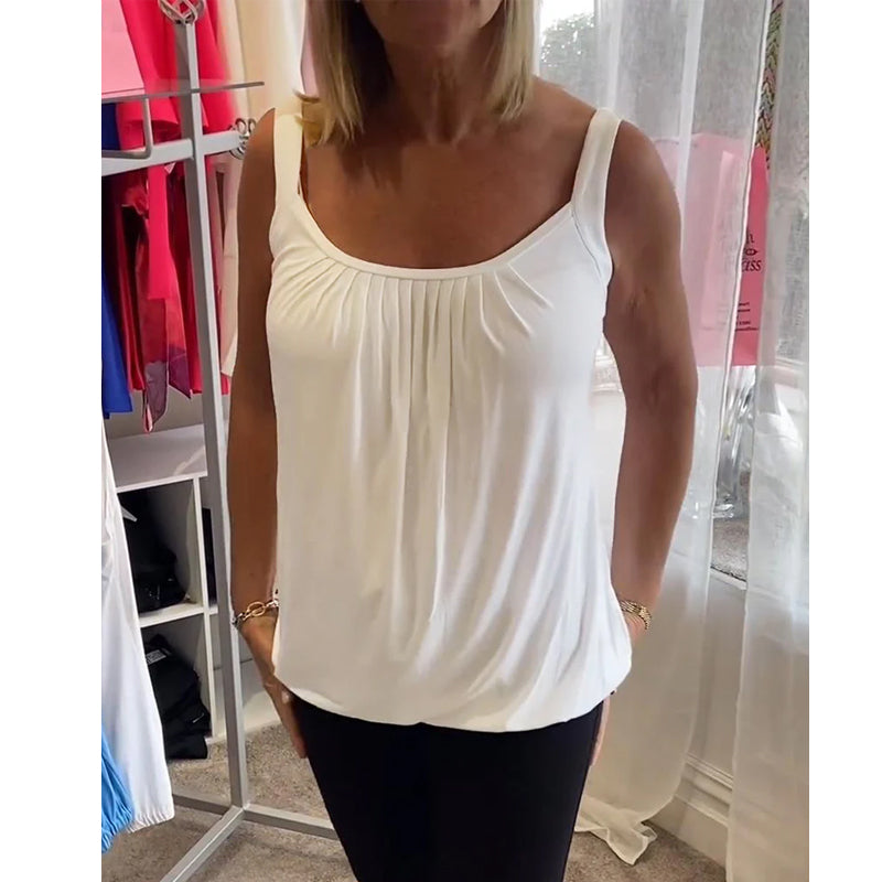 Robin™ | Sleeveless Summer Top with Round Neck