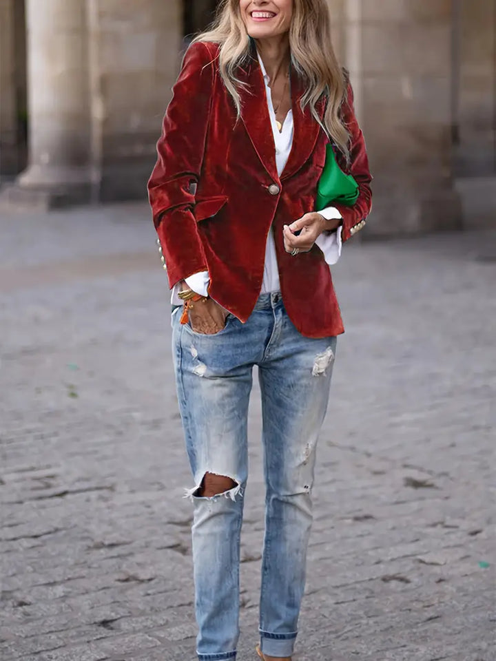 Caterina - Elegant velvet blazer