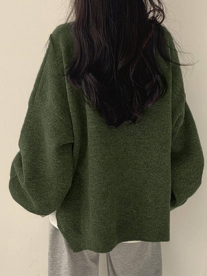 Monroe™ - CLASSIC CREW NECK LONG SLEEVE SWEATER