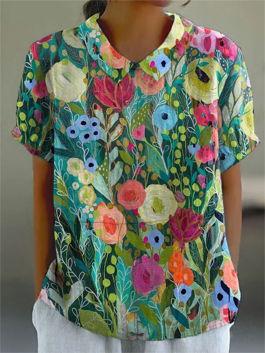 Marguerite™ | Watercolour Floral Shirt