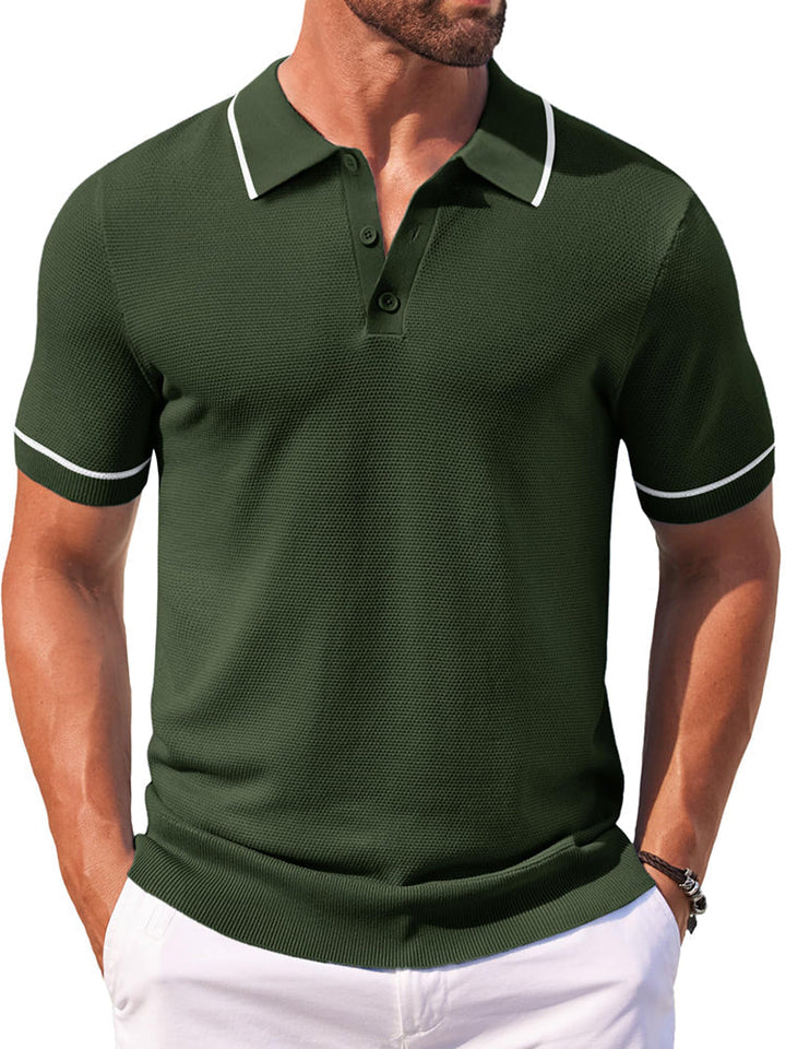 Math - Leisure Knit Golf Polo | By Julian & Claire Toronto