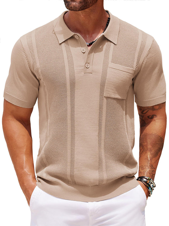 Dave - Casual Textured Knit Polo | By Julian & Claire Toronto