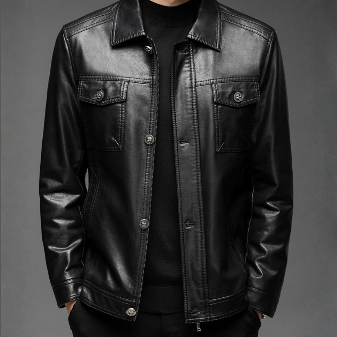 LEATHER FIELD JACKET