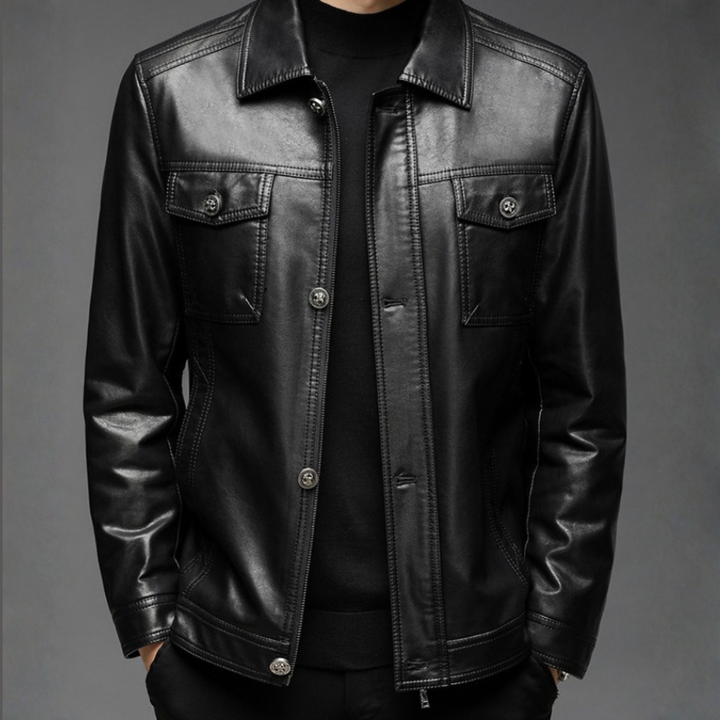 LEATHER FIELD JACKET