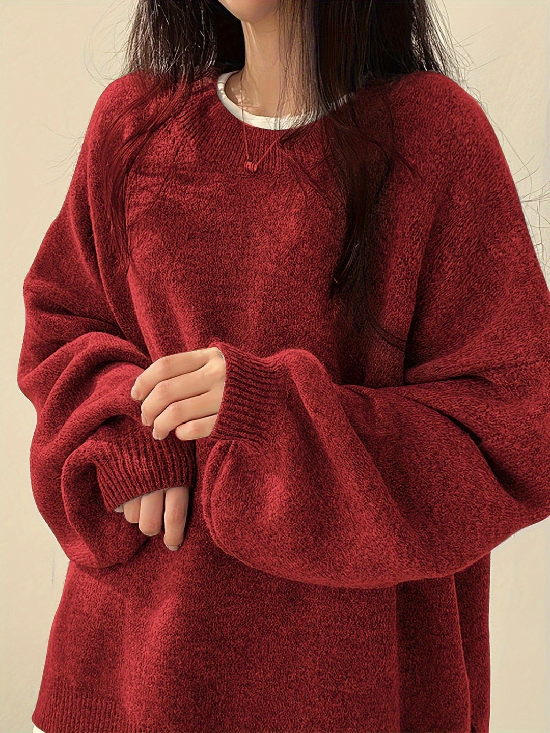Monroe™ - CLASSIC CREW NECK LONG SLEEVE SWEATER