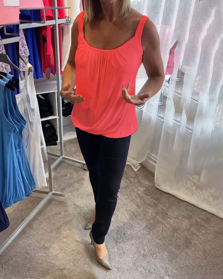 Robin™ | Sleeveless Summer Top with Round Neck