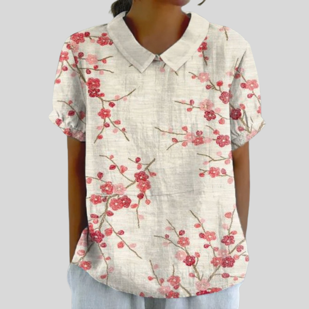 Florence™ | Streamlined Floral Blouse