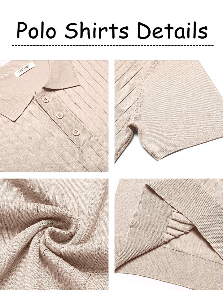 Dex - Casual Ribbed Knitted Polo | By Julian & Claire Toronto