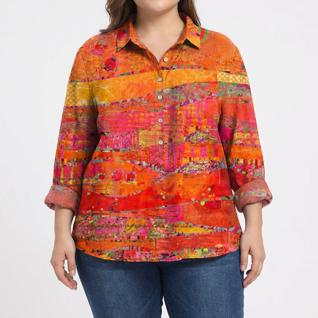 Catherine™ | Elegant Linen Summer Blouse