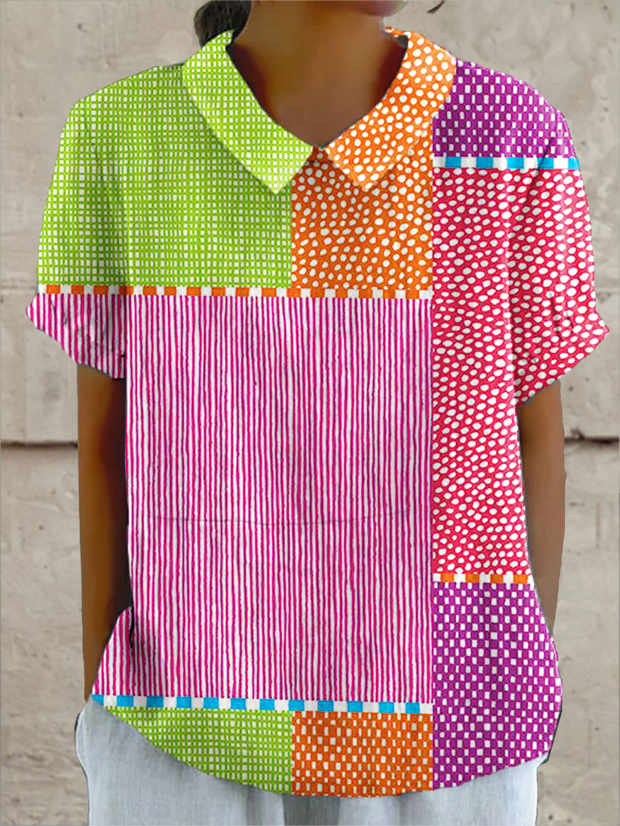 Zoé™ | Colourful Patchwork Shirt