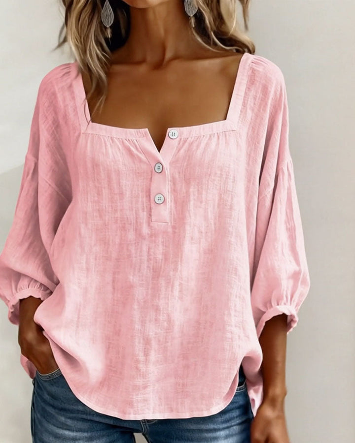 Sherri™ | Elegant Square Neck Blouse