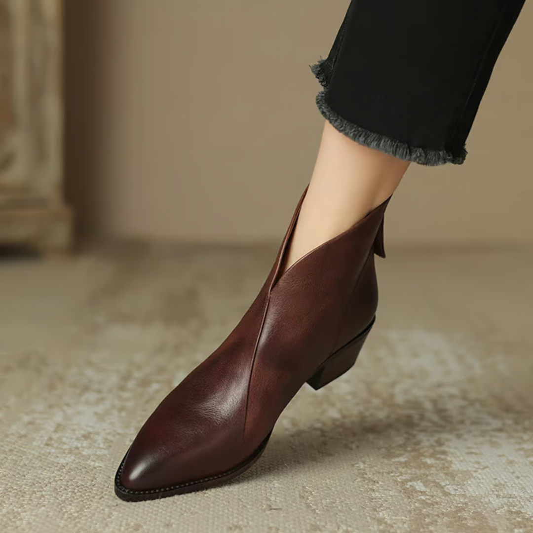 Kimberly | Luxury Ankle Boots with Low Heels