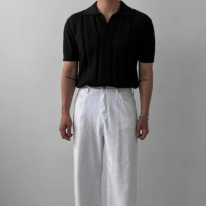 Roger - Classic Knitted Polo Shirt | By Julian & Claire Toronto