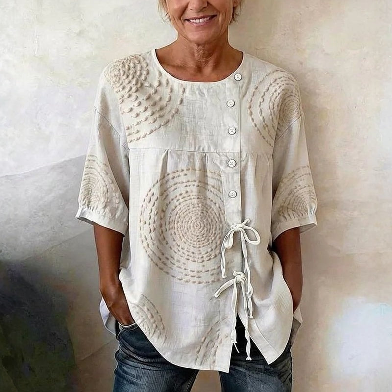 Élodie™ | Casual Vintage Printed Blouse