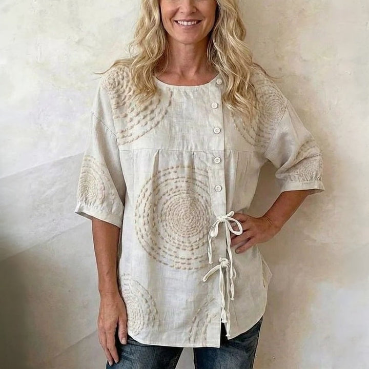 Élodie™ | Casual Vintage Printed Blouse