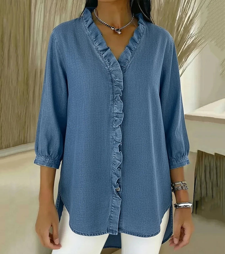 Amelia™ | Denim Blouse
