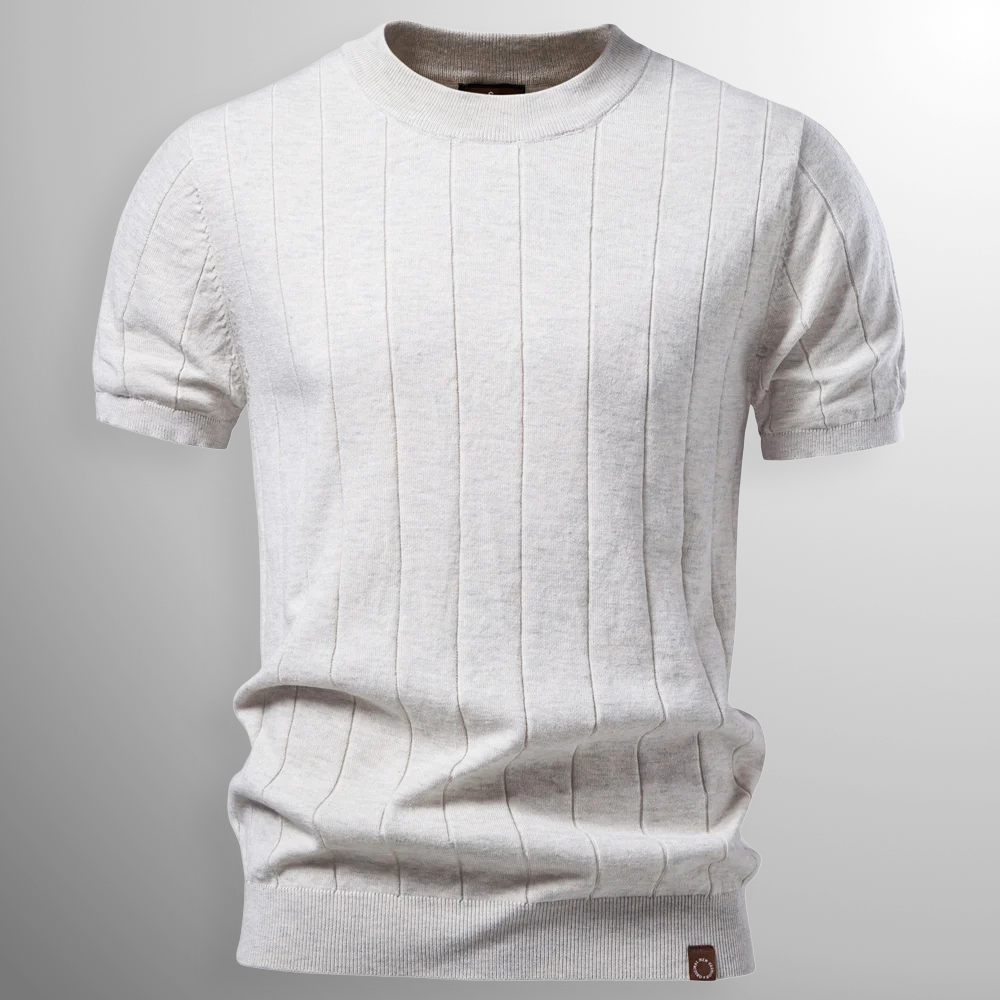 Jonas - Modern Textured Short Sleeve T-Shirt | By Julian & Claire Toronto