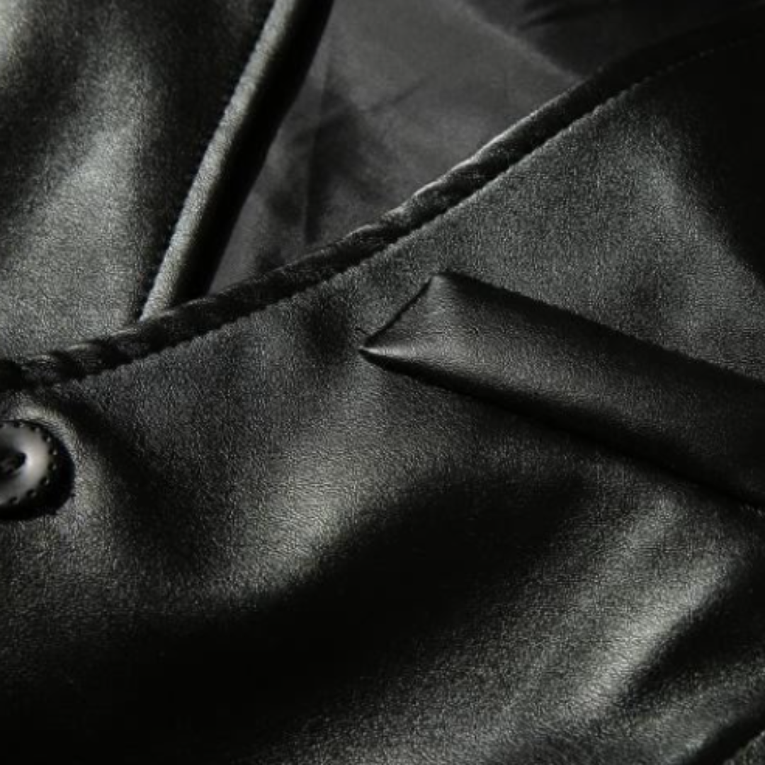 STRUCTURED LEATHER WAISTCOAT