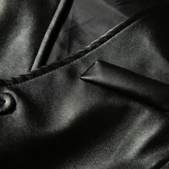 STRUCTURED LEATHER WAISTCOAT