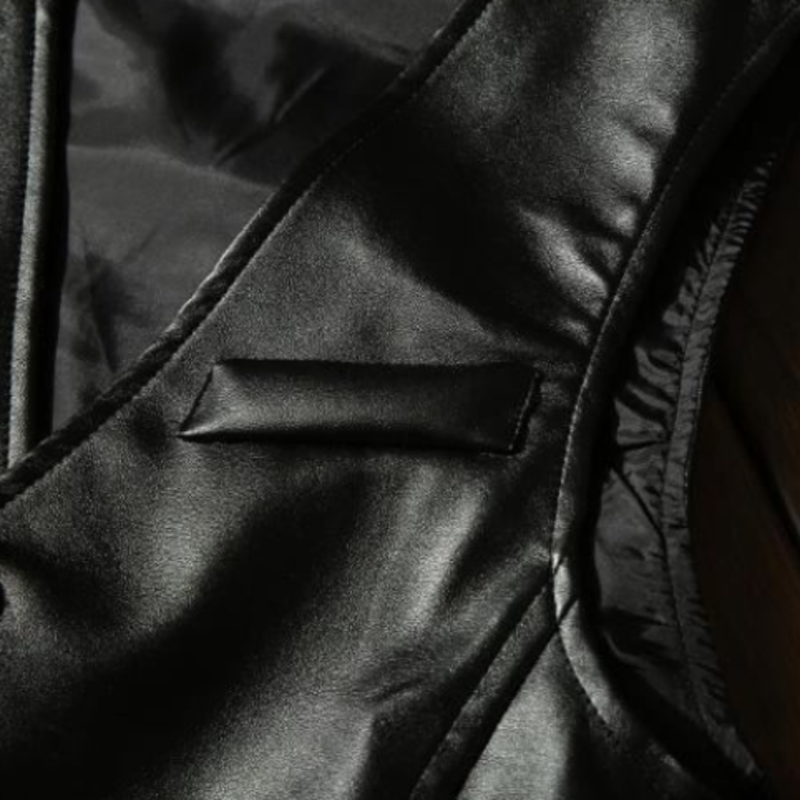 STRUCTURED LEATHER WAISTCOAT