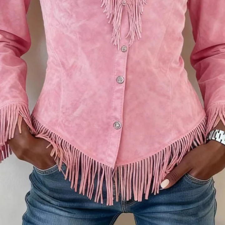 Agatha™ | Fringe Suede Blouse