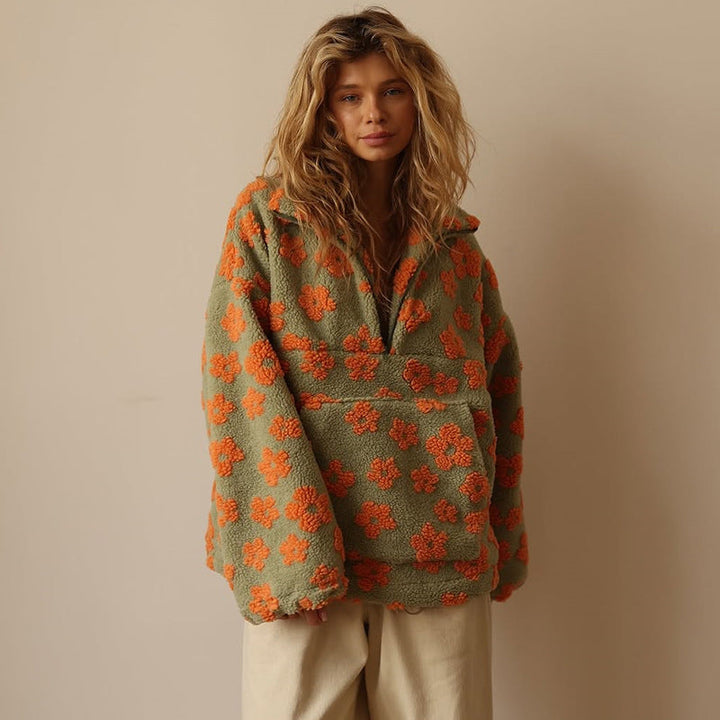 Célaine™ - FLORAL SWEATER WITH ELEGANT DESIGN