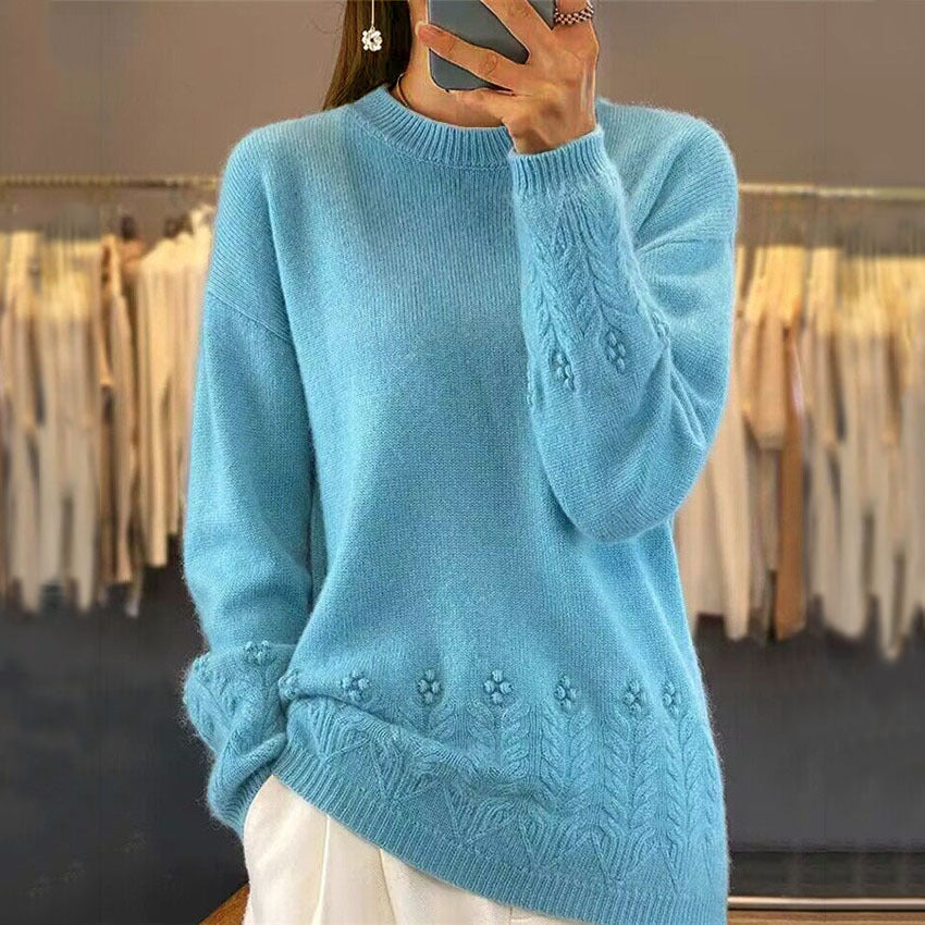 ALMA™ - FLORAL KNIT SWEATER