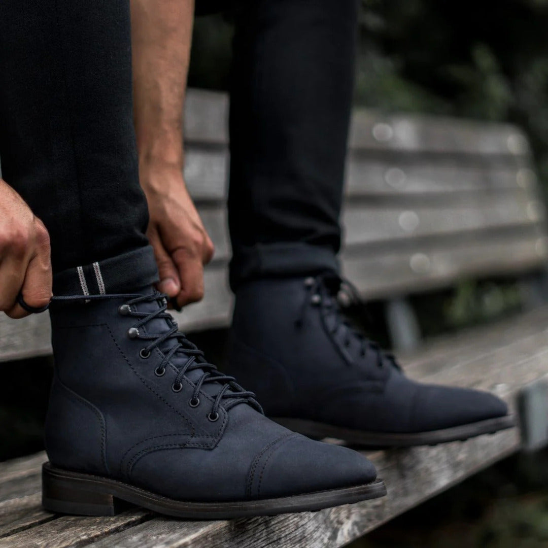 LEATHER LACE BOOTS