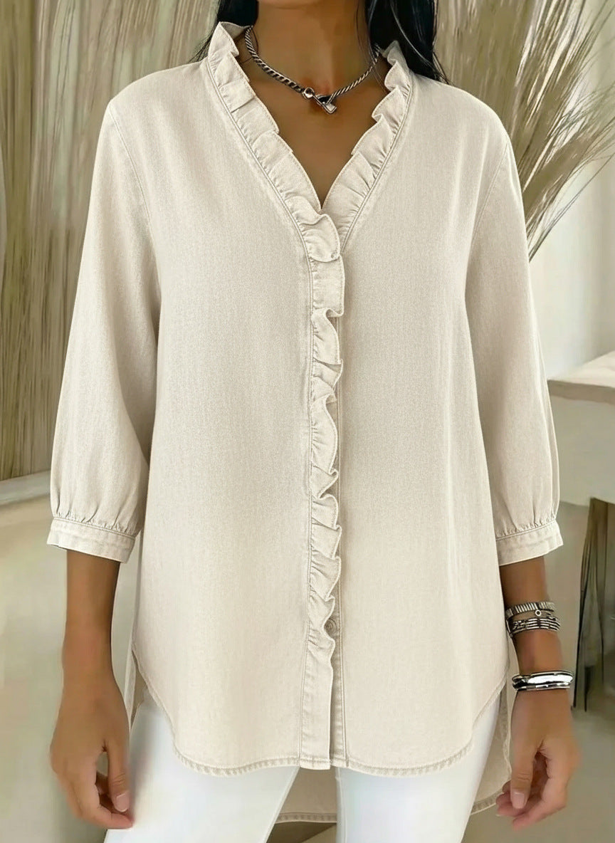 Regina™ | Elegant Ruffled Blouse