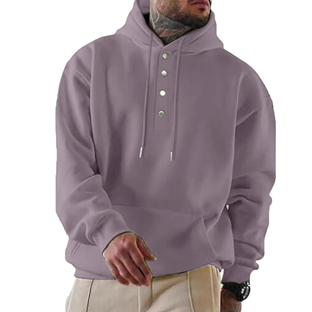 Chad - Everyday Buttoned Knit Hoodie | By Julian & Claire Toronto