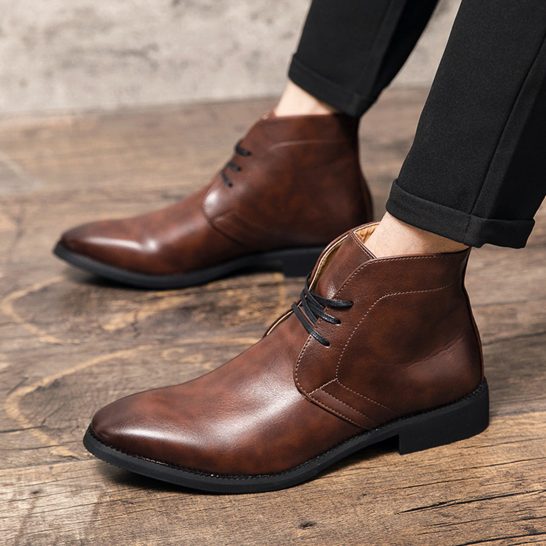 POLISHED LACE BOOTS