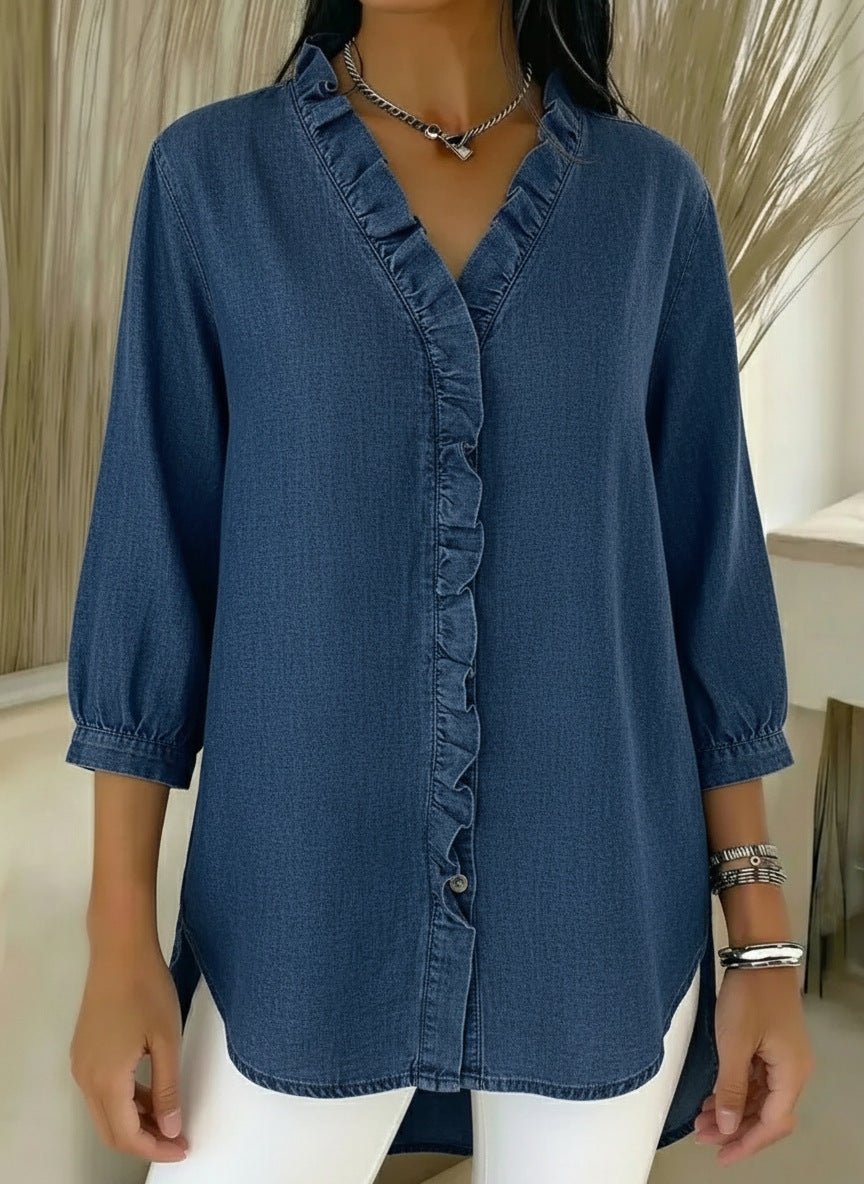Regina™ | Elegant Ruffled Blouse