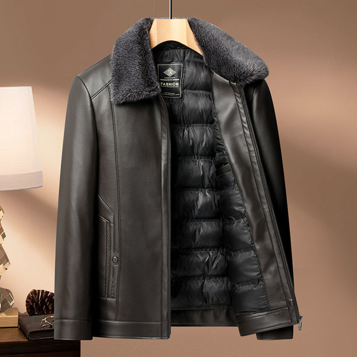 LEATHER FUR JACKET