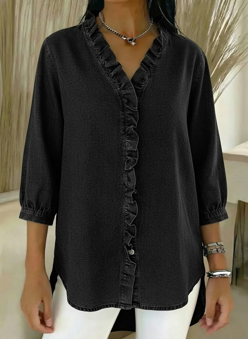 Regina™ | Elegant Ruffled Blouse