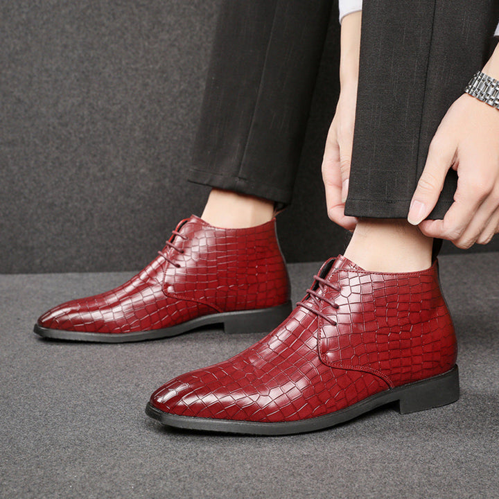 HIGH-TOP LEATHER SHOES