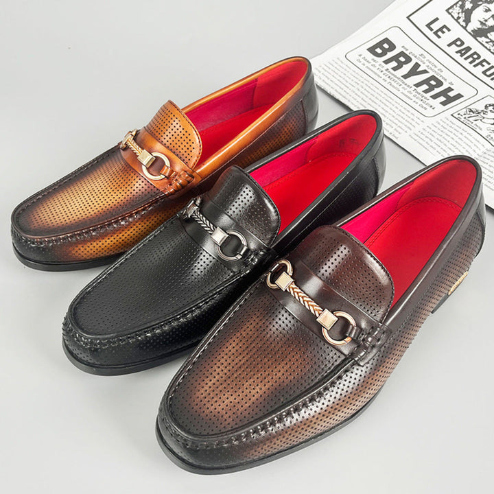 BREATHABLE LEATHER LOAFERS