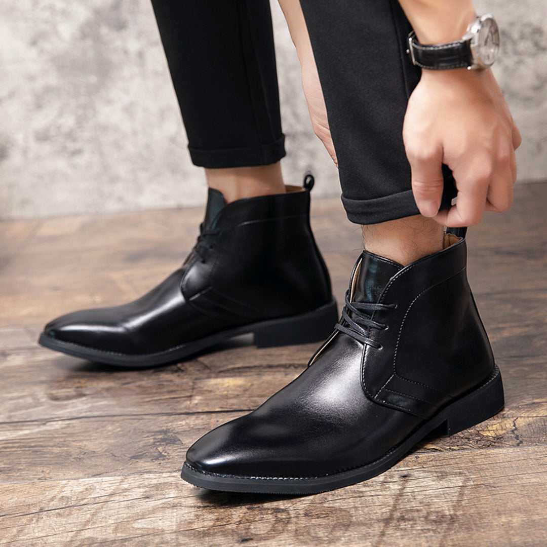 POLISHED LACE BOOTS