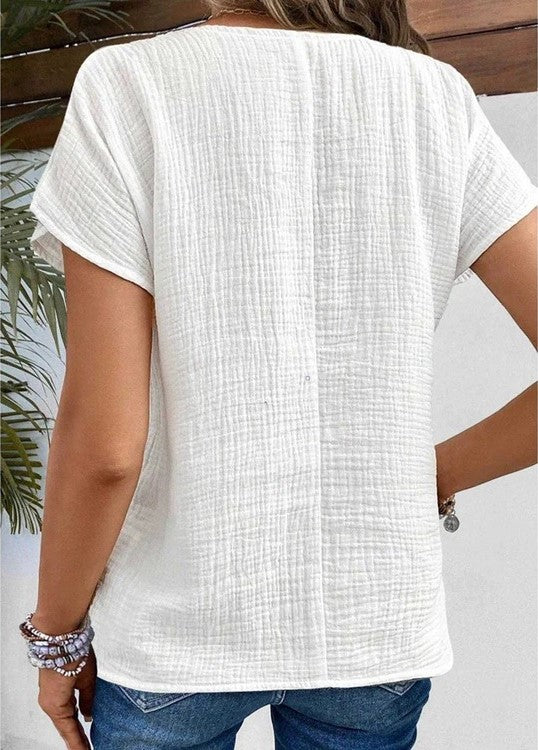 Anthousa™ | Buttoned Collar Top