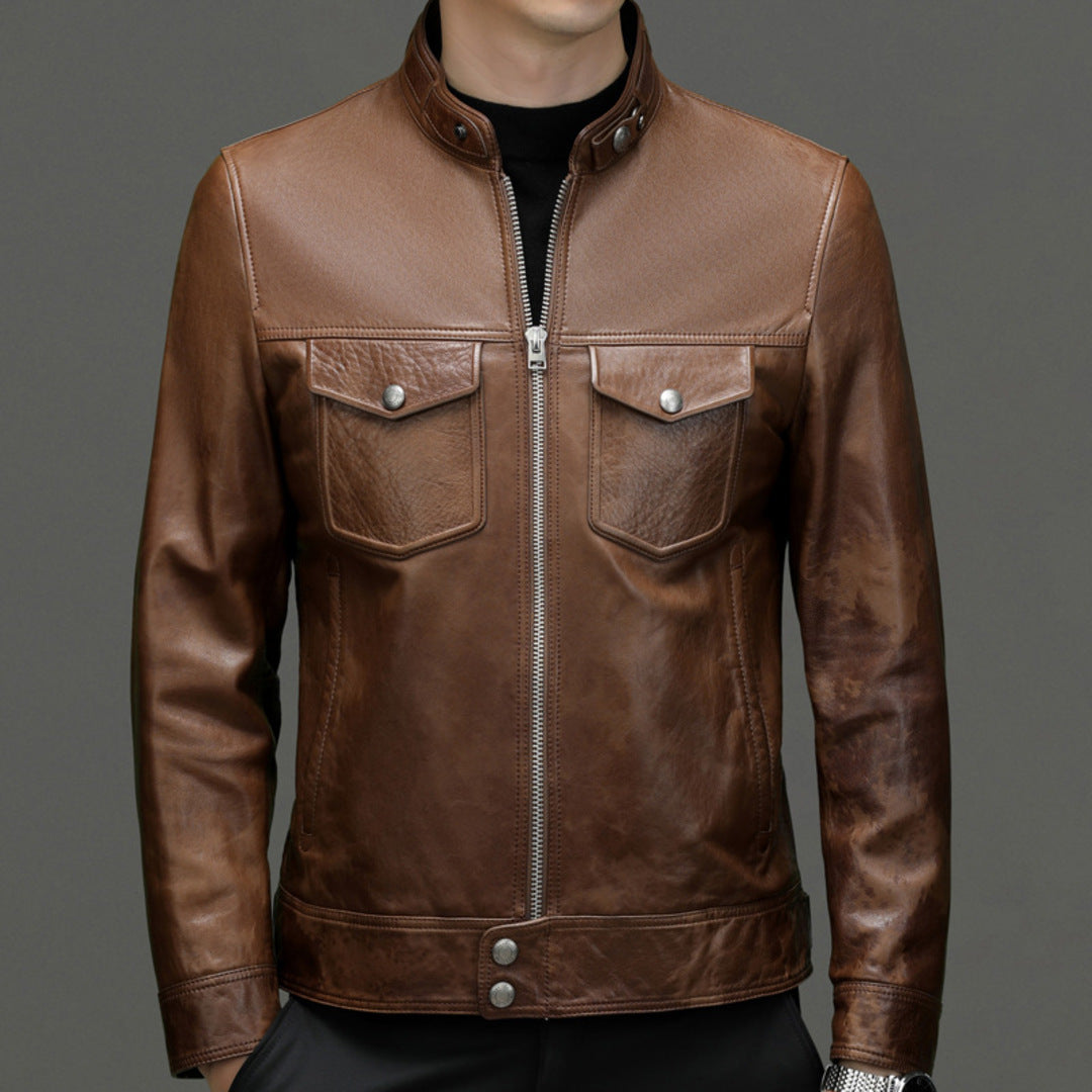 LUXURIOUS STAND COLLAR JACKET