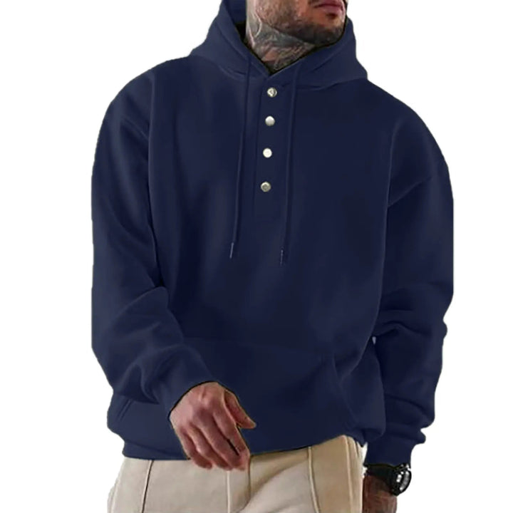 Chad - Everyday Buttoned Knit Hoodie | By Julian & Claire Toronto